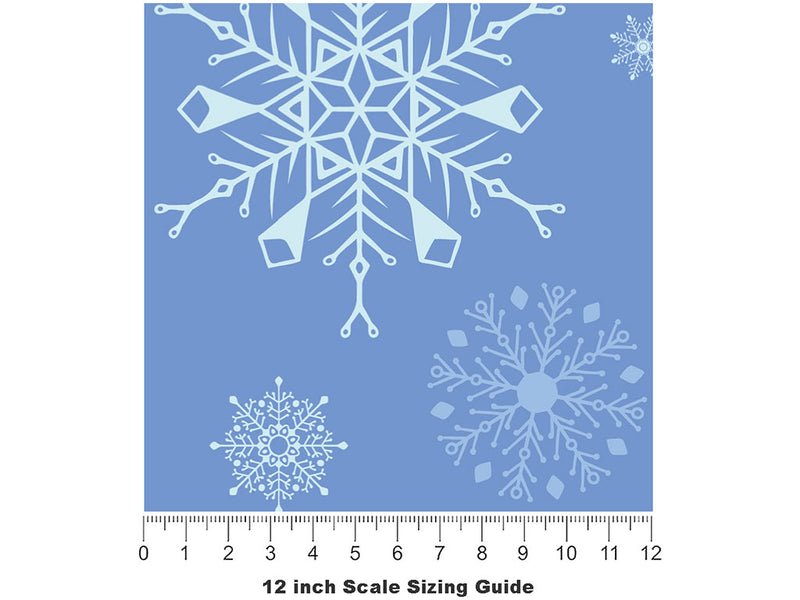Out Cold Snow Vinyl Film Pattern Size 12 inch Scale~Rwraps Out Cold Snow Sizing Chart~2