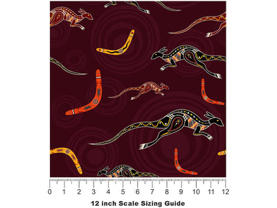 Outback Sprinting Animal Vinyl Film Pattern Size 12 inch Scale~Rwraps Outback Sprinting Animal Sizing Chart~2