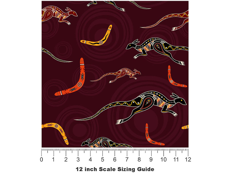 Outback Sprinting Animal Vinyl Film Pattern Size 12 inch Scale~Rwraps Outback Sprinting Animal Sizing Chart~2
