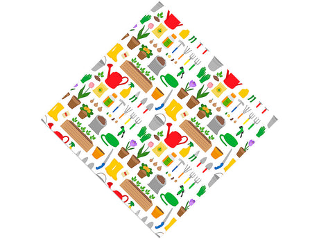 Outdoor Tools Gardening Vinyl Wrap Pattern