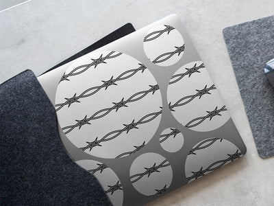 outlined ross barbed wire DIY Laptop Stickers