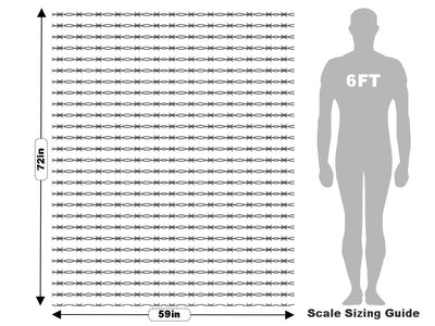Outlined Ross Barbed Wire Vehicle Wrap Scale~Rwraps Series 914 Outlined Ross Barbed Wire Measurements~1