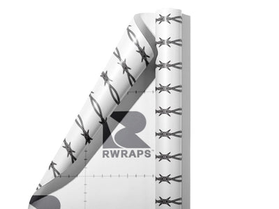 Outlined Ross Barbed Wire Wrap Film Sheets~Rwraps Series 914 Outlined Ross Barbed Wire Scrolled Sheet~3