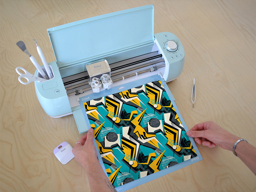over again abstract geometric Cricut Compatible Vinyl