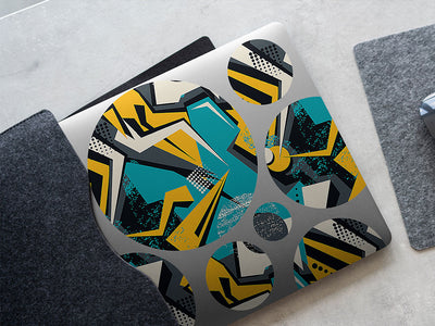 over again abstract geometric DIY Laptop Stickers