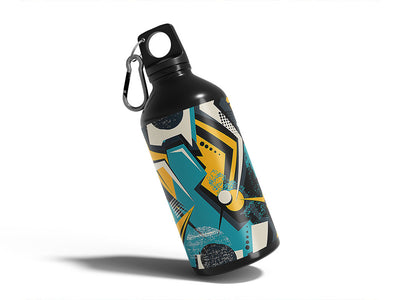 over again abstract geometric Water Bottle DIY Stickers