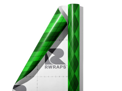 Overgrown Lawn Argyle Wrap Film Sheets~Rwraps Series 914 Overgrown Lawn Argyle Scrolled Sheet~3