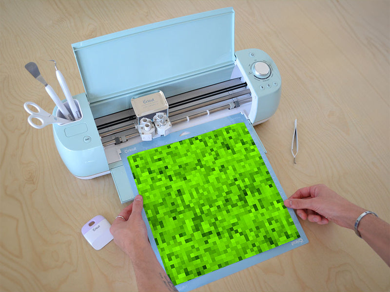 overgrown lawn pixel Cricut Compatible Vinyl