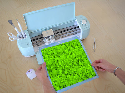 overgrown lawn pixel Cricut Compatible Vinyl