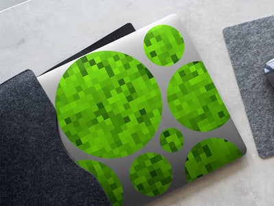 overgrown lawn pixel DIY Laptop Stickers