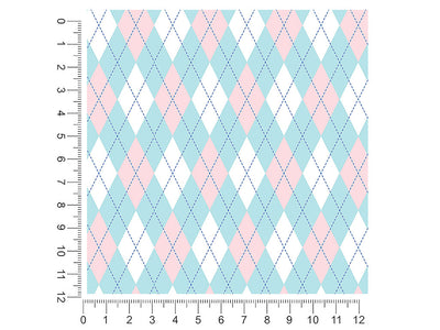 overlapping blues argyle 1ft x 1ft Craft Sheets