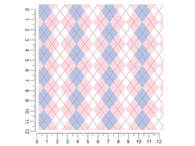 overlapping pinks argyle 1ft x 1ft Craft Sheets