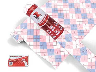 overlapping pinks argyle Craft Vinyl Roll