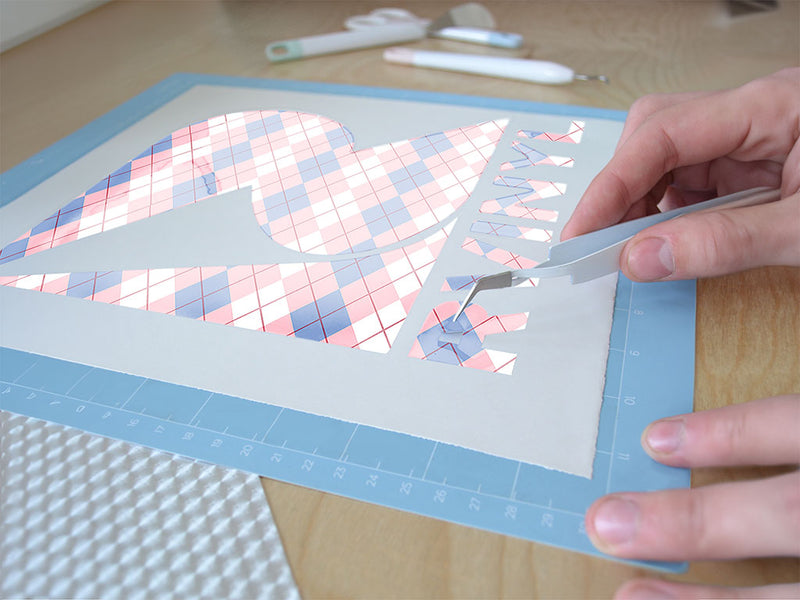 overlapping pinks argyle Easy Weed Craft Vinyl