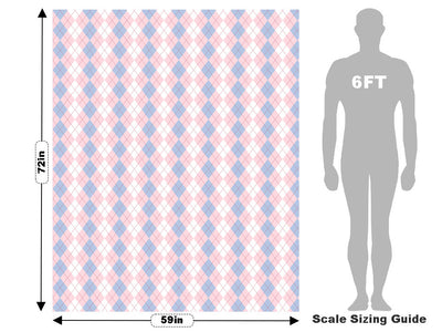Overlapping Pinks Argyle Vehicle Wrap Scale~Rwraps Series 914 Overlapping Pinks Argyle Measurements~1