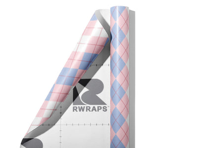 Overlapping Pinks Argyle Wrap Film Sheets~Rwraps Series 914 Overlapping Pinks Argyle Scrolled Sheet~3