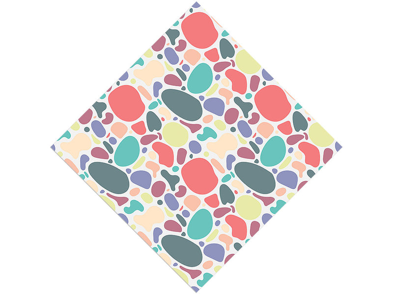 Oversized Rainbow Cobblestone Vinyl Wrap Pattern