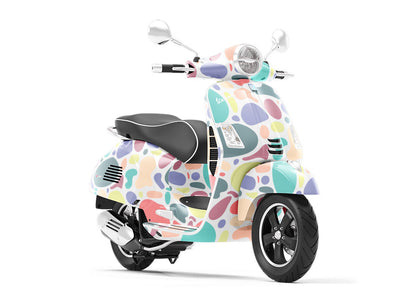 Oversized Rainbow Cobblestone Vespa Scooter Wrap Film