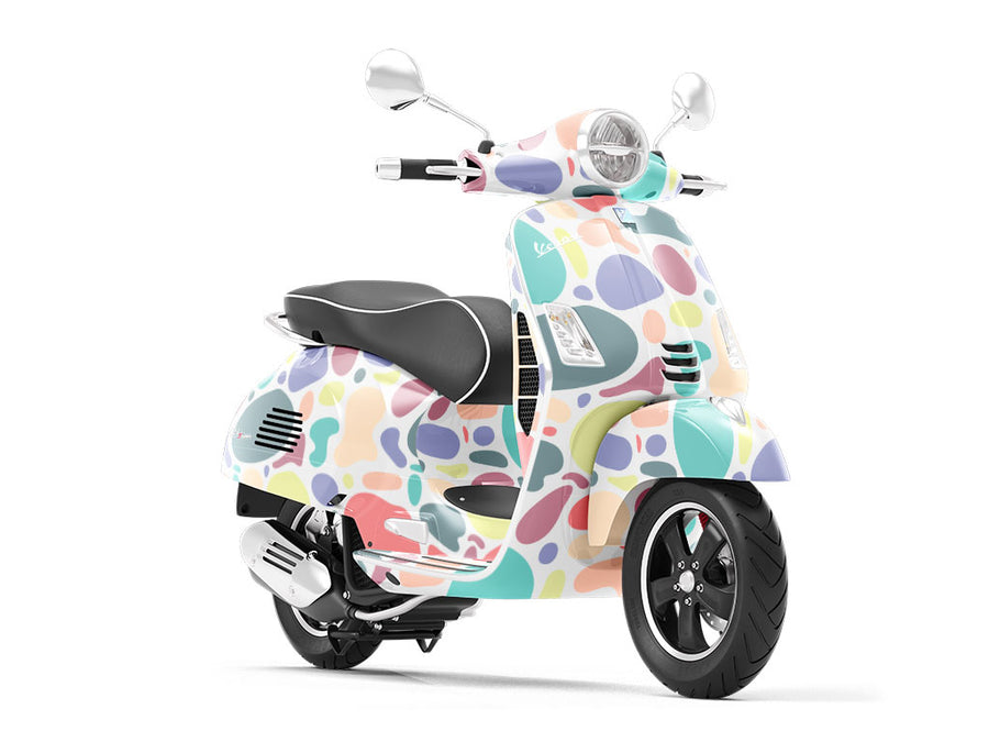 Oversized Rainbow Cobblestone Vespa Scooter Wrap Film