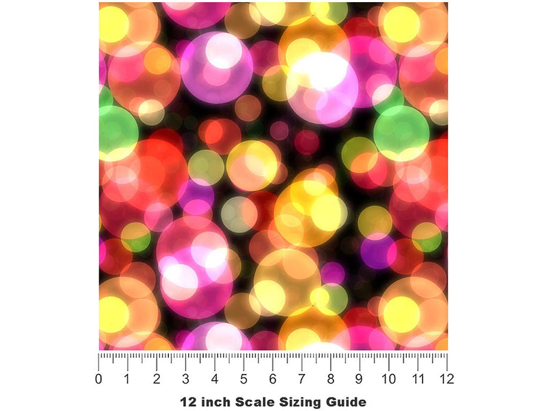 Overwhelming Club Bokeh Vinyl Film Pattern Size 12 inch Scale~Rwraps Overwhelming Club Bokeh Sizing Chart~2
