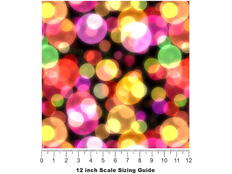 Overwhelming Club Bokeh Vinyl Film Pattern Size 12 inch Scale~Rwraps Overwhelming Club Bokeh Sizing Chart~2