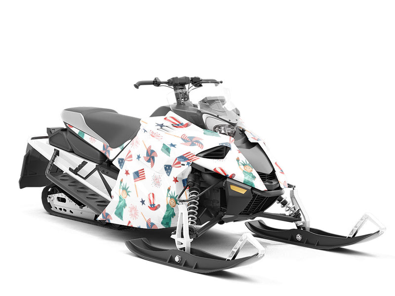 Oxidized Beauty Americana Custom Wrapped Snowmobile