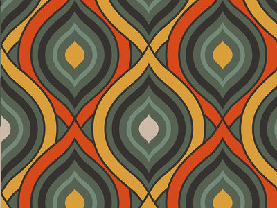 Oyster Cult Retro Vinyl Wrap Pattern~Rwraps Series 914 Digitally Printed Vinyl Wrap~0