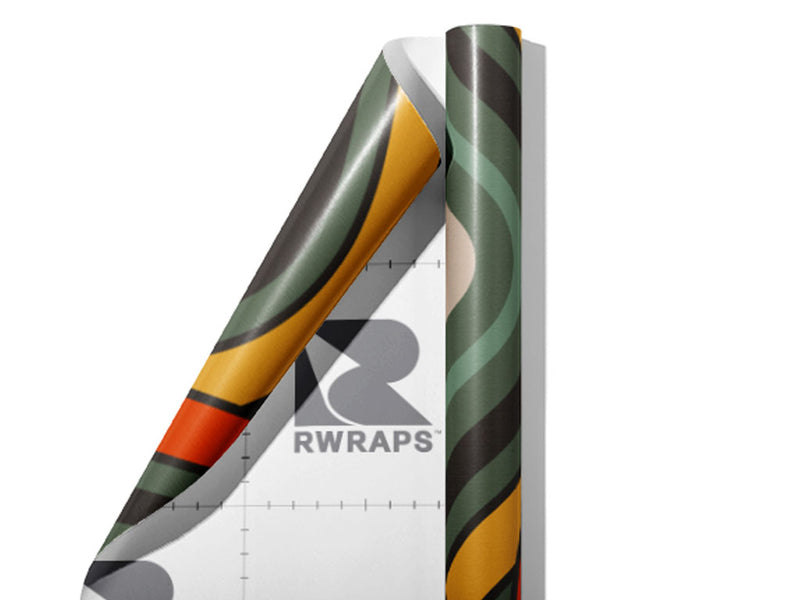 Oyster Cult Retro Wrap Film Sheets~Rwraps Series 914 Oyster Cult Retro Scrolled Sheet~3