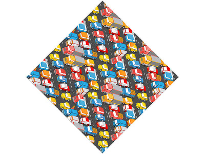 Packed Lot Cityscape Vinyl Wrap Pattern