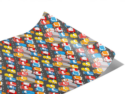 Packed Lot Cityscape Vinyl Wraps~Rwraps Series 914 Digitally Printed Vinyl Wrap~1