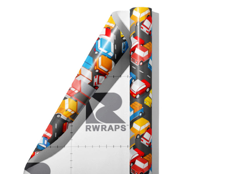 Packed Lot Cityscape Wrap Film Sheets~Rwraps Series 914 Packed Lot Cityscape Scrolled Sheet~4