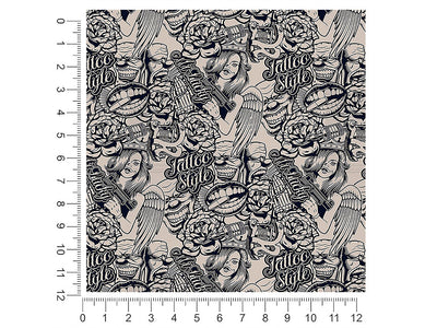 pained pleasure tattoo 1ft x 1ft Craft Sheets
