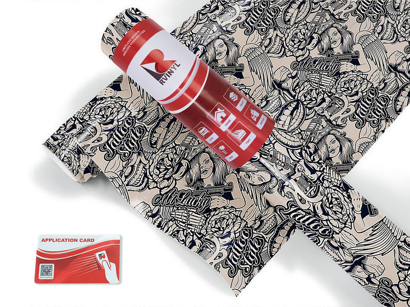pained pleasure tattoo Craft Vinyl Roll