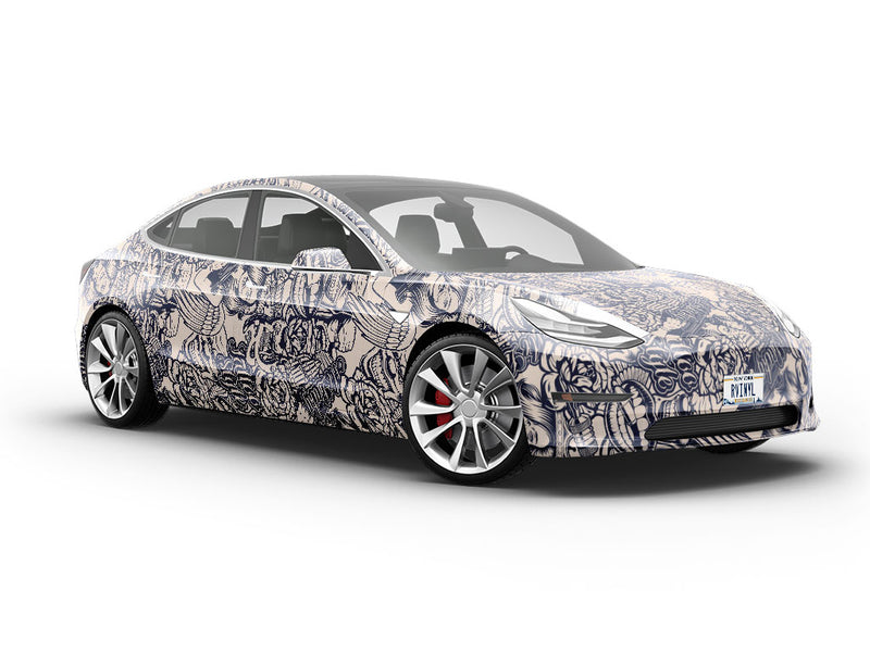 Pained Pleasure Tattoo Vehicle Vinyl Wrap