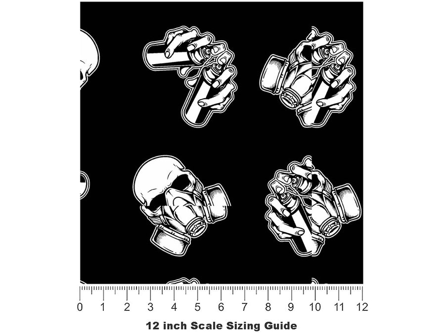 Paint Fumes Halloween Vinyl Film Pattern Size 12 inch Scale~Rwraps Paint Fumes Halloween Sizing Chart~2