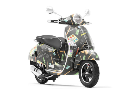 Paint Palette Hobby Vespa Scooter Wrap Film