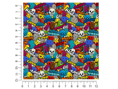 paint toys graffiti 1ft x 1ft Craft Sheets