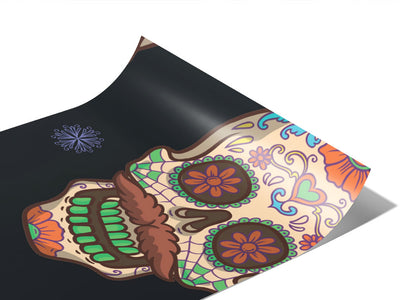 Painted Calaveras Day of the Dead Vinyl Wraps~Rwraps Series 914 Digitally Printed Vinyl Wrap~0