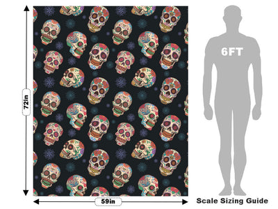 Painted Calaveras Day of the Dead Vehicle Wrap Scale~Rwraps Series 914 Painted Calaveras Day of the Dead Measurements~1