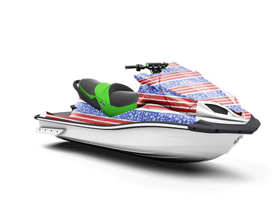 Painted Flag Americana Jet Ski Vinyl Customized Wrap
