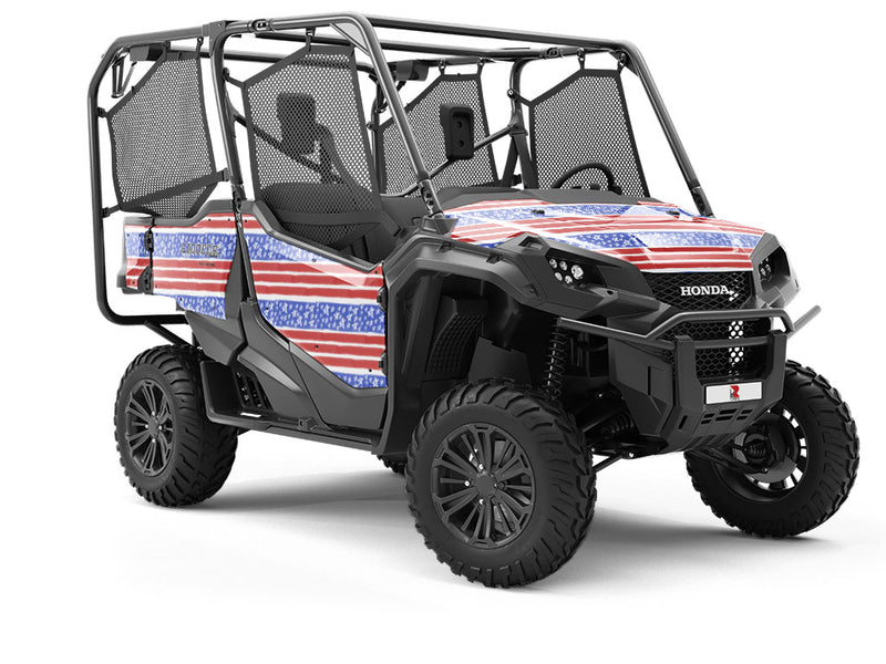 Painted Flag Americana Utility Vehicle Vinyl Wrap