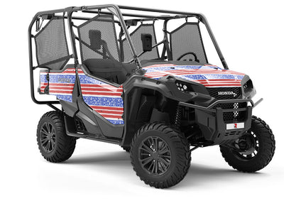 Painted Flag Americana Utility Vehicle Vinyl Wrap