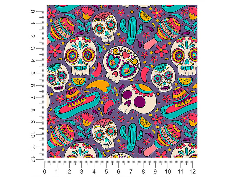 painted skulls skull and bones 1ft x 1ft Craft Sheets