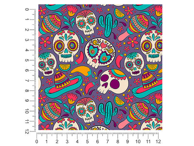 painted skulls skull and bones 1ft x 1ft Craft Sheets