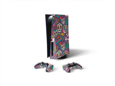 painted skulls skull and bones Sony PS5 DIY Skin