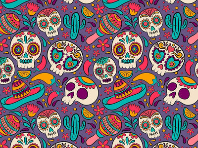 Painted Skulls Halloween Vinyl Wrap Pattern~Rwraps Series 914 Digitally Printed Vinyl Wrap~0