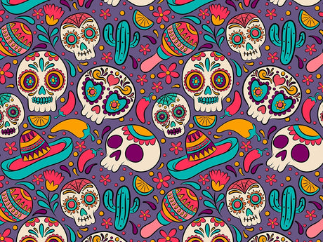 Painted Skulls Halloween Vinyl Wrap Pattern~Rwraps Series 914 Digitally Printed Vinyl Wrap~0