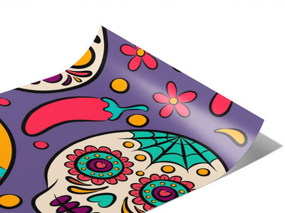 Painted Skulls Halloween Vinyl Wraps~Rwraps Series 914 Digitally Printed Vinyl Wrap~0