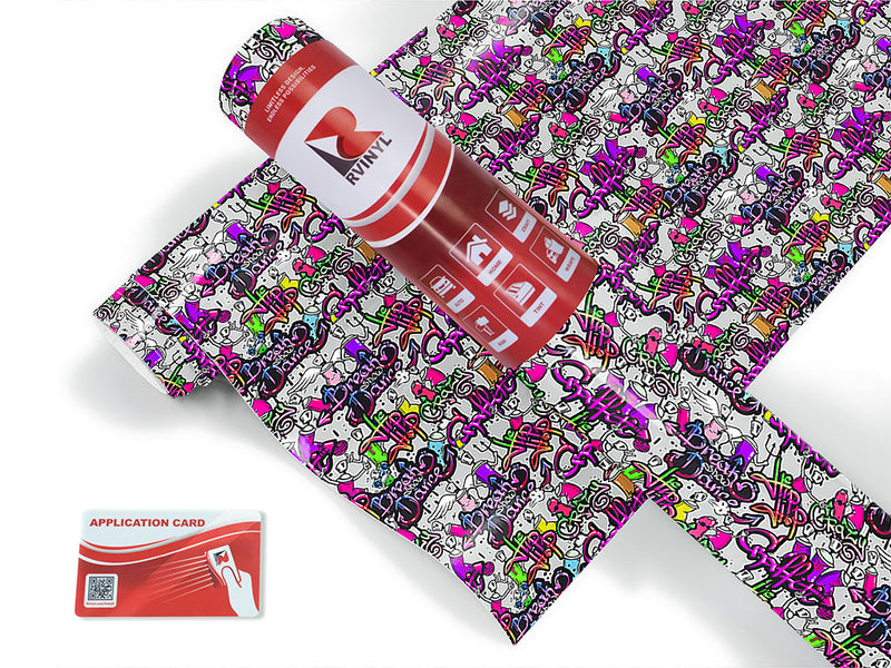 painted touch graffiti Craft Vinyl Roll