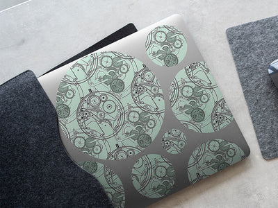 pale clockwork steampunk DIY Laptop Stickers